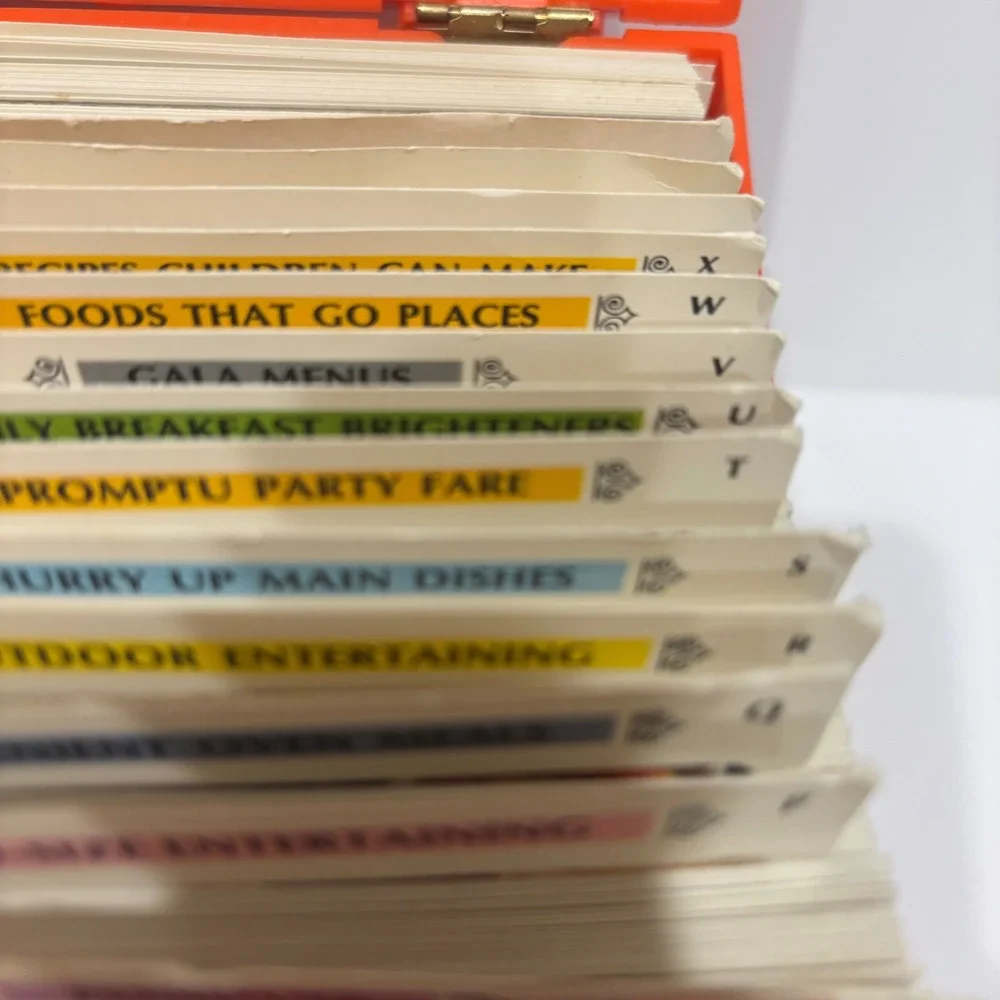 Vintage 1971 Betty Crocker Recipe Card Library Orange Box Mid Century Modern